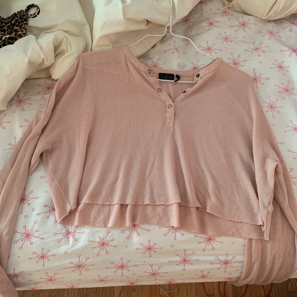 Long sleeve pink top